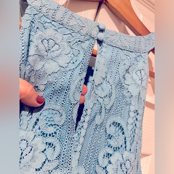 NWT~Torrid Mixed Lace Goddess Neck Top - Picture 7 of 11